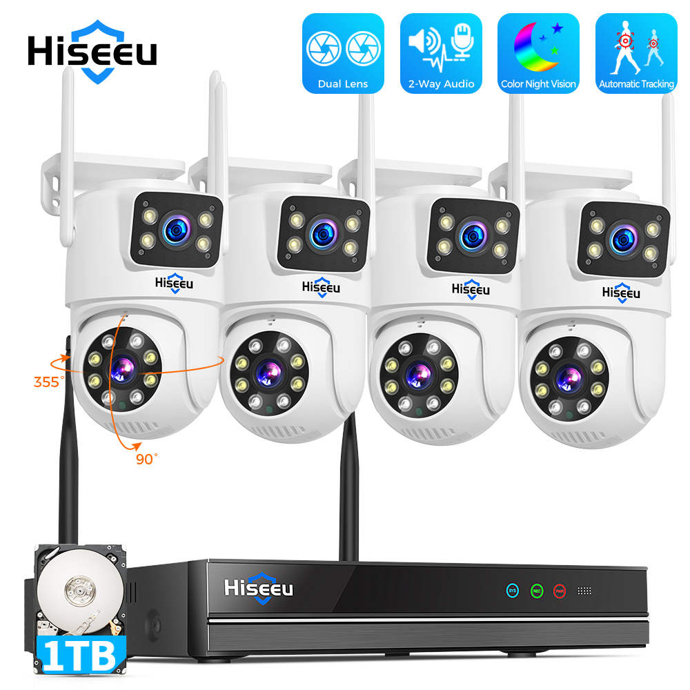 Home Security Kit With Camera - Zestaw systemu monitoringu Hiseeu 6MP WiFi