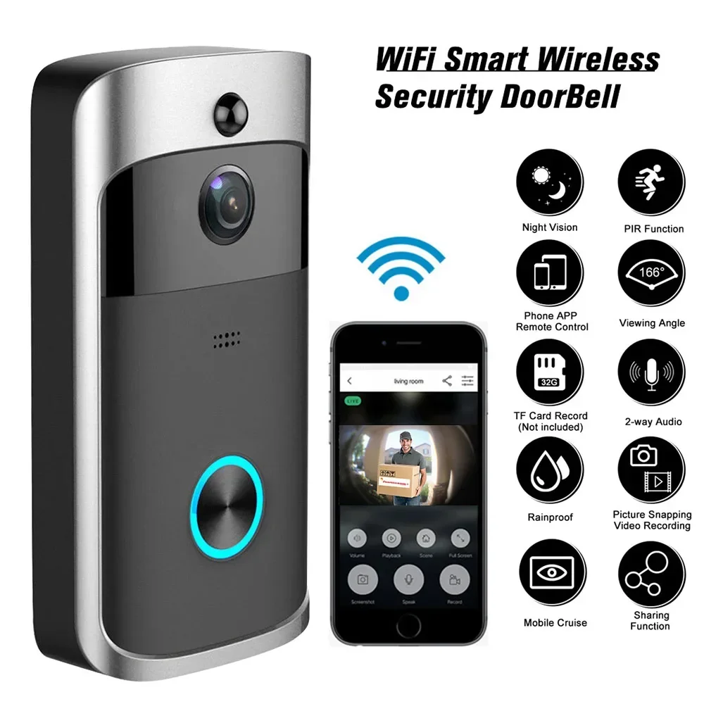 Home Security Tech - Inteligentny bezprzewodowy dzwonek do drzwi z